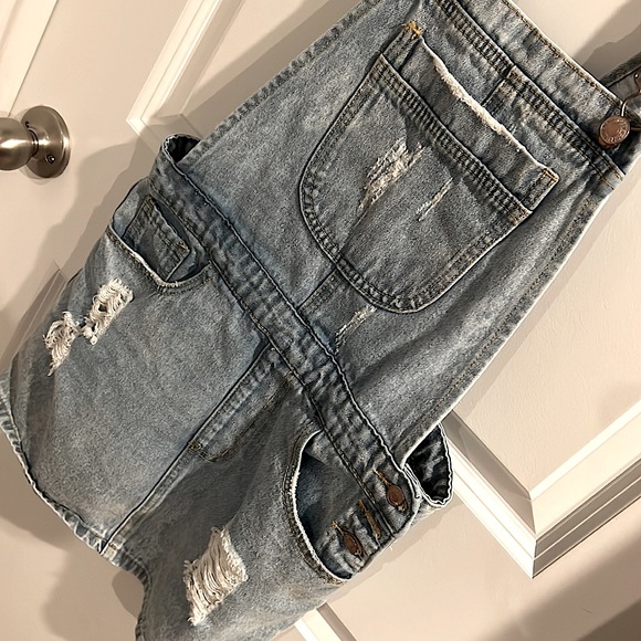 Denim Skirt Romper/Mini Dress - Picture 3 of 6